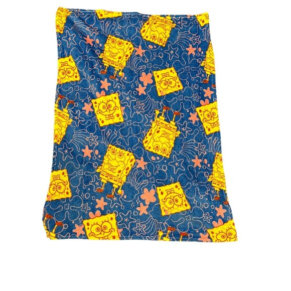 Sponge Bob Blanket Throw NorthWest "Smiling Spongebob" Blue - Picture 1 of 9